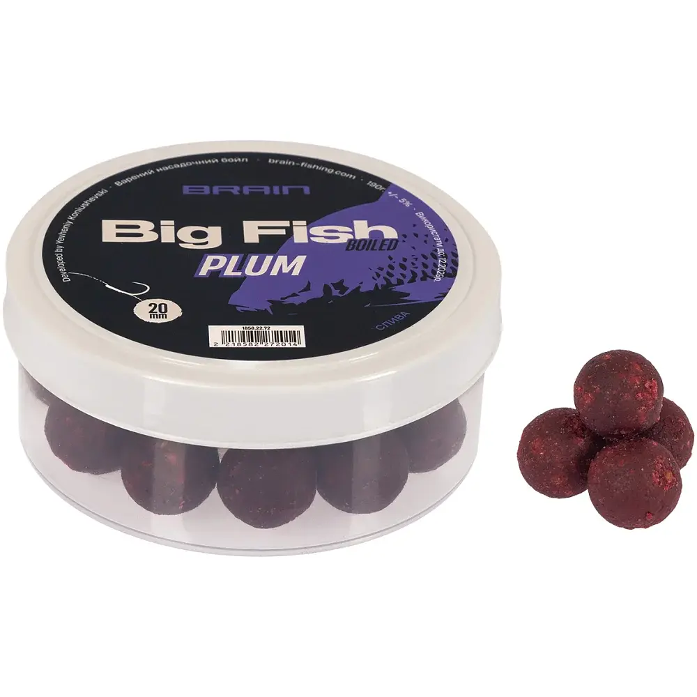 Бойли варені Brain Big Fish Plum (слива) 20mm