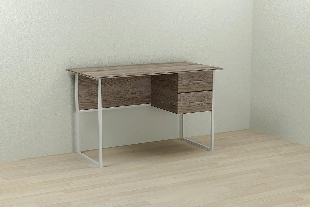 Компьютерный стол Ferrum-decor Таккота 75x120x70 белый ДСП Дуб Сонома Труфель 16мм (FRD-102118) - фото 3