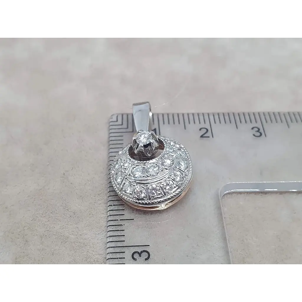 Золота підвіска Qvaliz з діамантами. 8В410358536/19 - фото 4