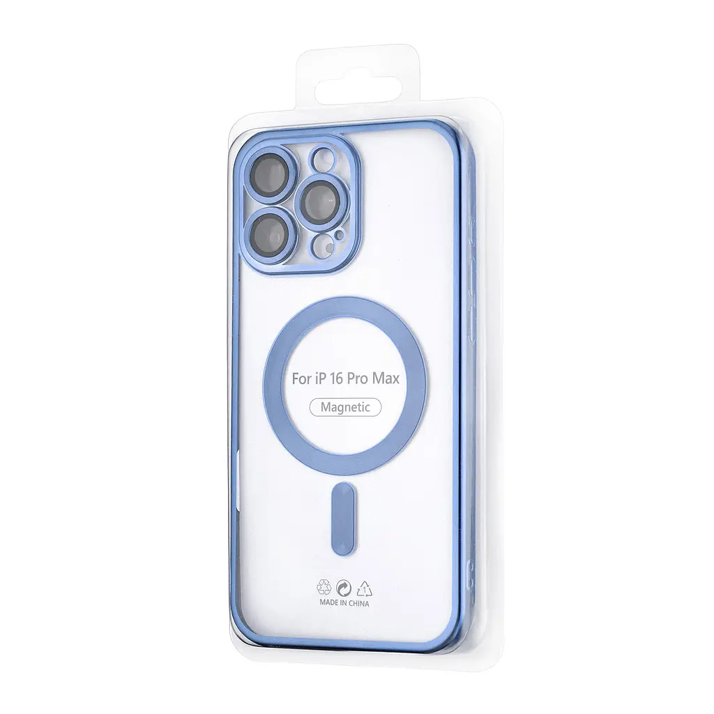Чохол Ductil Metallic Edge with MagSafe (Protected Camera & Lens) iPhone 16 Pro Max Light Blue - фото 2