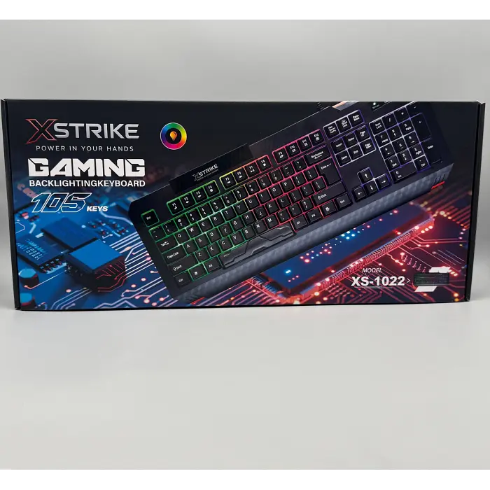 Клавіатура дротова XSTRIKE X-1022, RGB підсвічування, USB, 105 клавіш, чорна - фото 5