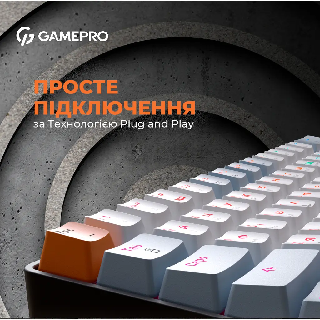 Клавіатура GamePro MK130R Hot-Swap Red Swich RGB USB UA Black (MK130R) - фото 4