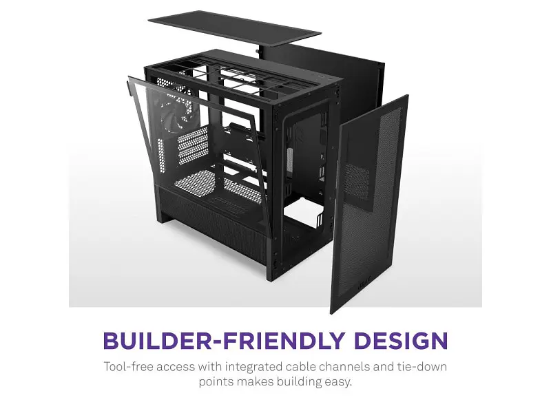 Корпус NZXT H3 Flow Black (CC-H31FB-01) - фото 6