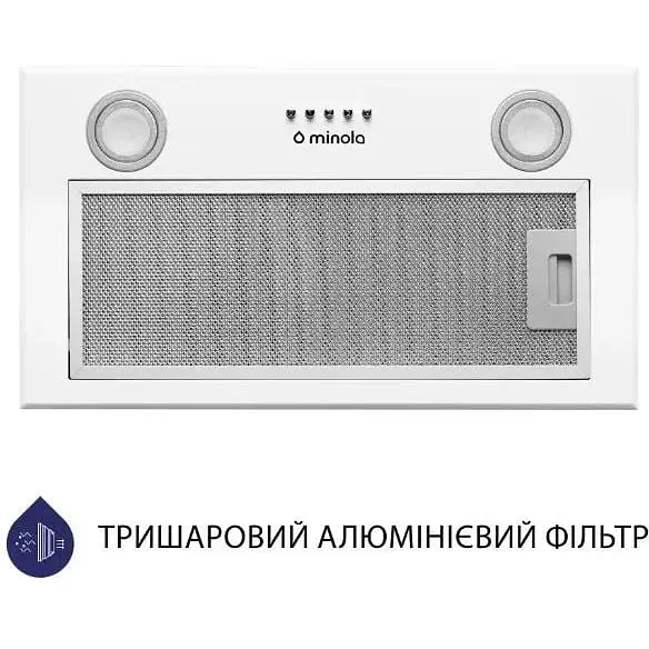 Витяжка вбудована Minola HBI 5722 WH 1200 LED - фото 3