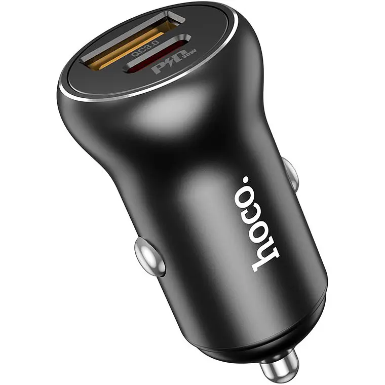 Автомобільний зарядний пристрій Hoco NZ5 Smooth Road PD30W + QC3.0 [110006] - фото 3