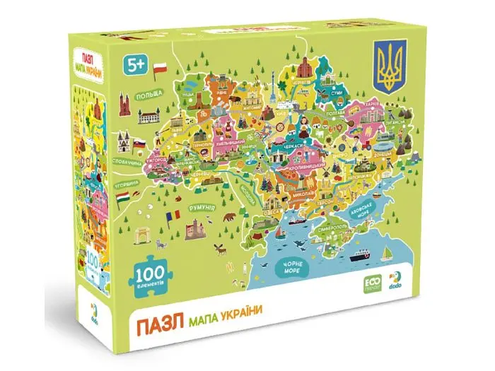 Пазл Мапа України, DoDo, 100 ел.