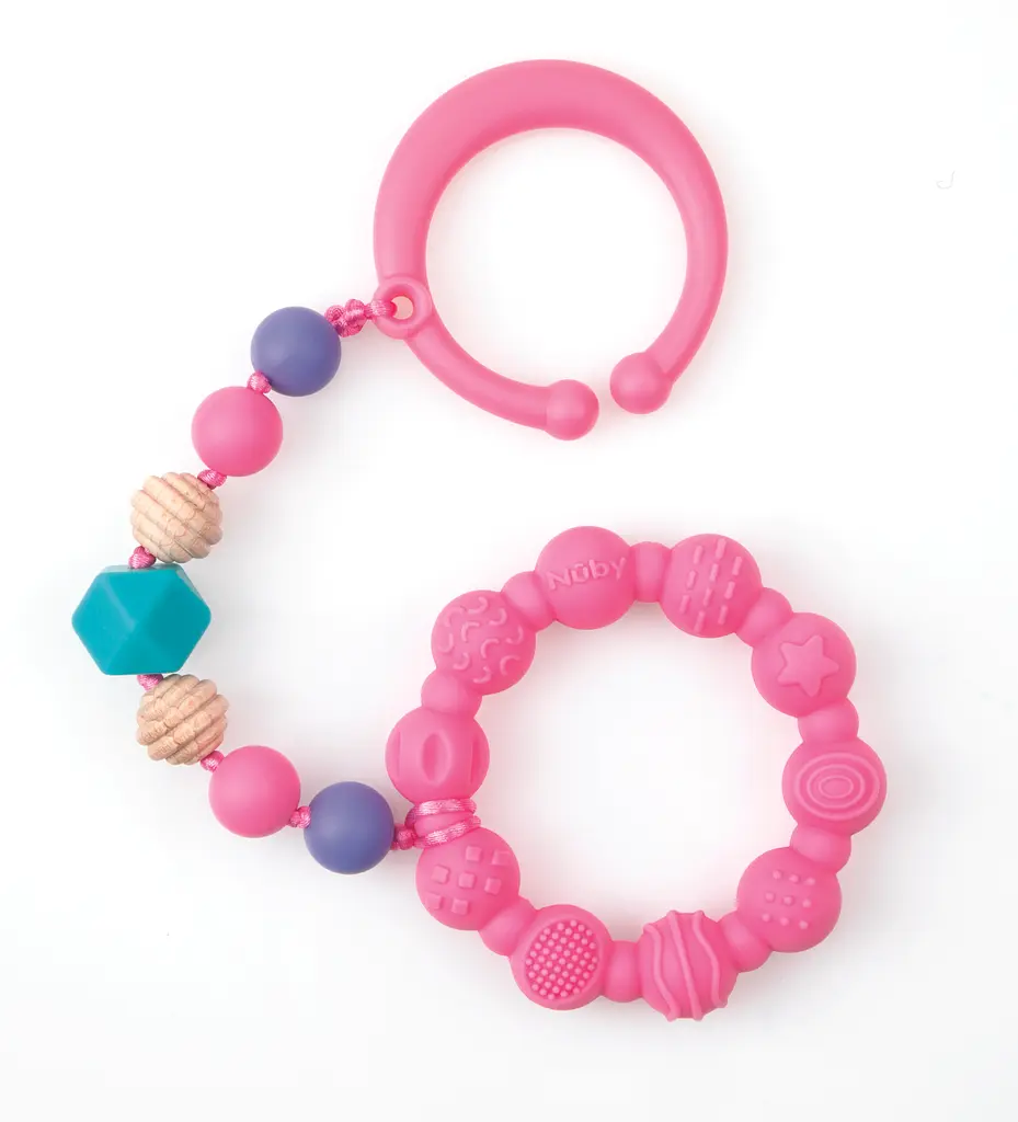 Силіконовий прорізувач Nuby з кліпсою, рожевий (NV0613001pink) - фото 3