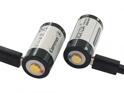 Аккумулятор 16340 Keeppower 3V 1000mAh + micro USB (P1634U2) - фото 3