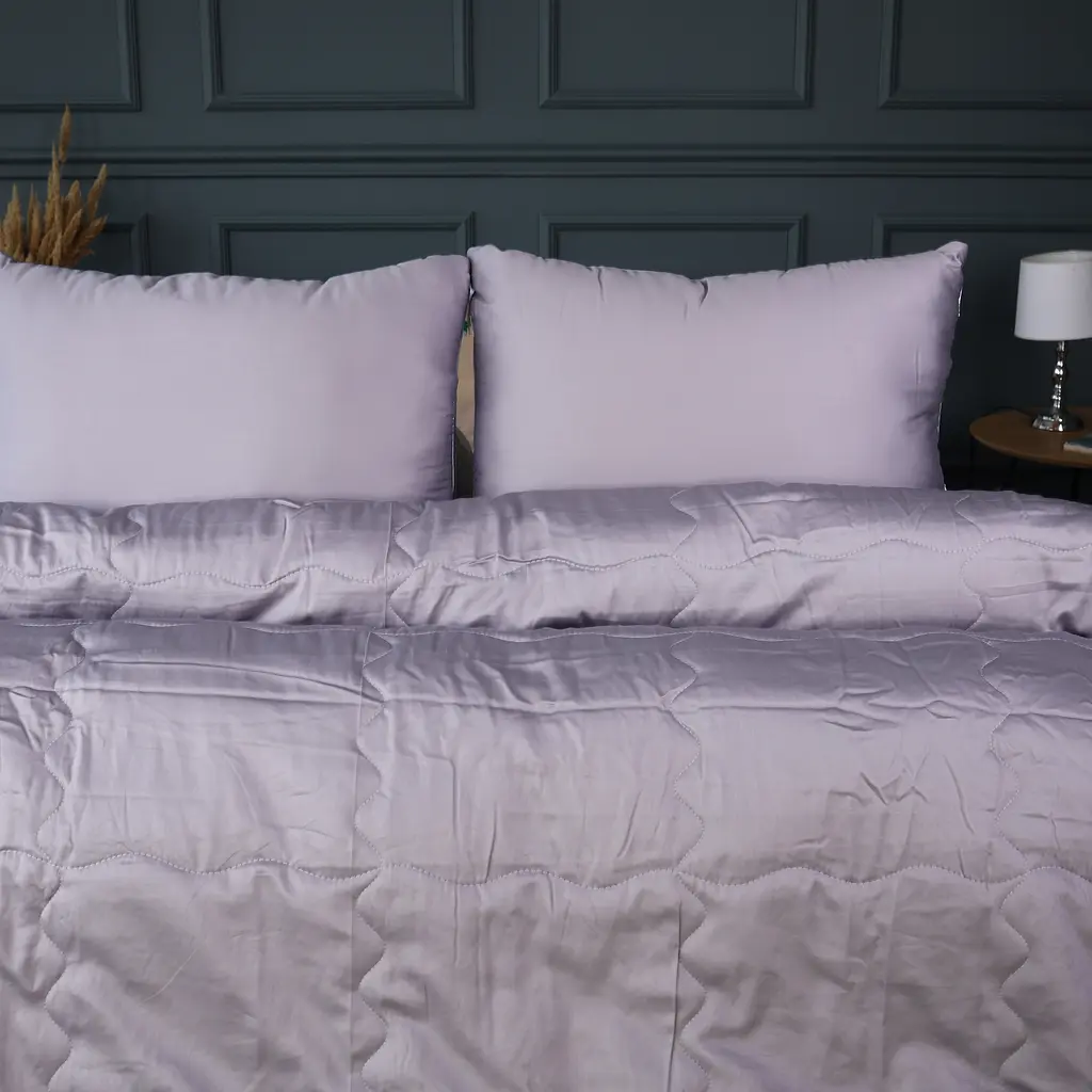 Літній постільний комплект MirSon Line Satin Premium Skyline Ecosilk King Size (2200010974881) - фото 2