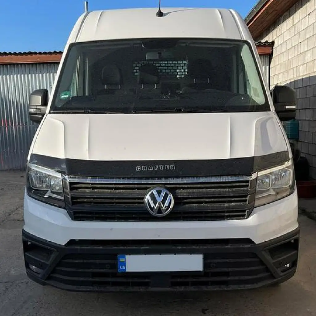 Дефлектор капоту мухобійка Volkswagen Crafter 2018- Євро Кріплення (Vip Tuning) - фото 3