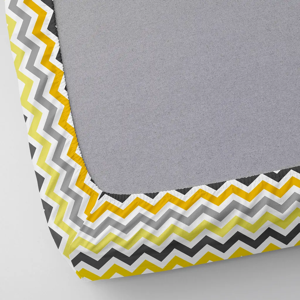 Набір простирадло на резинці Cosas Yellow Zigzag 60х120х12 см (SetSheet_Grey_ZigColorYellow_120x60) - фото 7