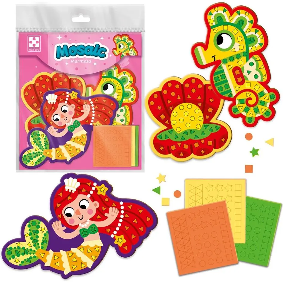 Набір для творчості Vladi Toys м'яка мозаїка Русалочка VT4511-07  - фото 2