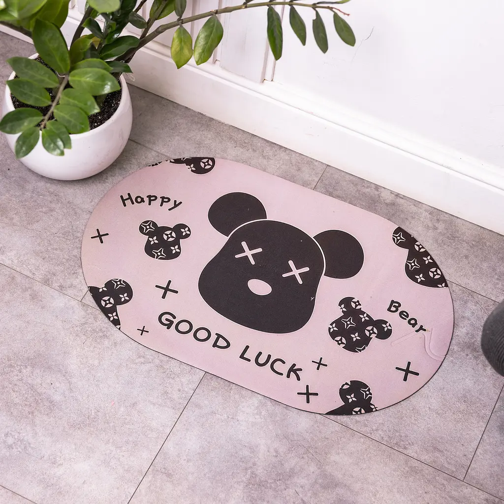 Диатомитовый овальный коврик для дома Good Luck 38×58 (см) Влагопоглощающий коврик для кухни ванны и туалета - фото 2