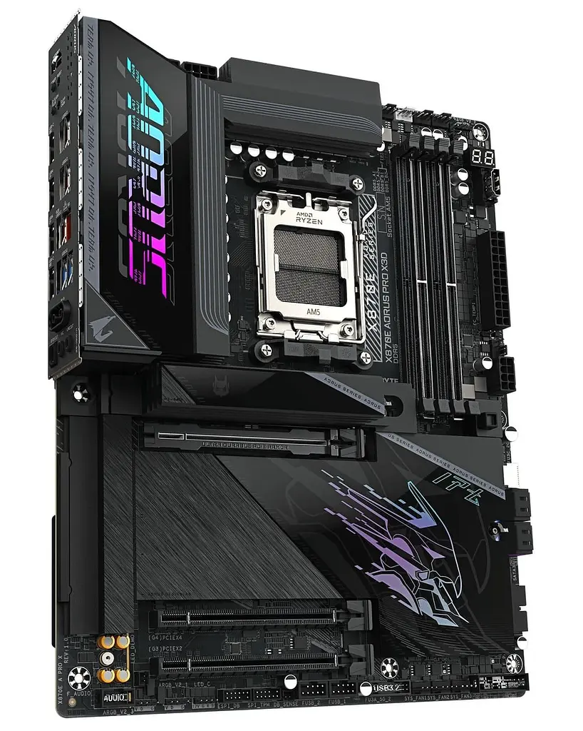 Материнська плата Gigabyte X870E AORUS PRO X3D (X870E AORUS PRO X3D) (Socket AM5, AMD X870E, ATX) - фото 3