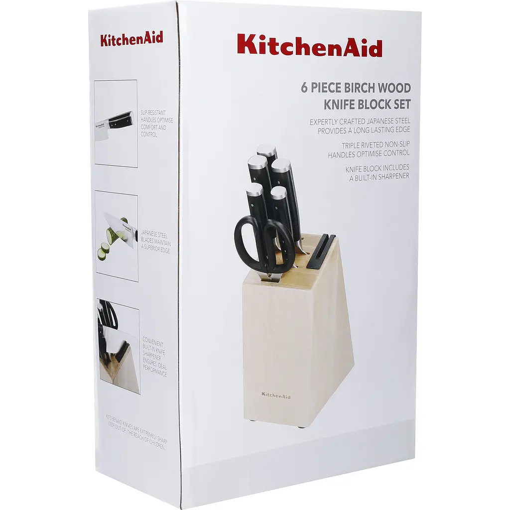Набір ножів з підставкою KitchenAid Coreline з точилом 5 предметів (KO5PSTSNOBG) - фото 15