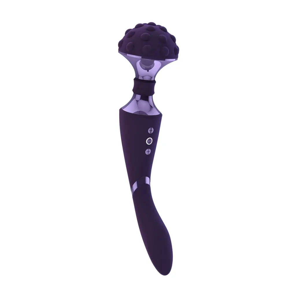 Вібромасажер Vive Shiatsu Bendable Massager Wand 28.6 см (фіолетовий) - фото 4