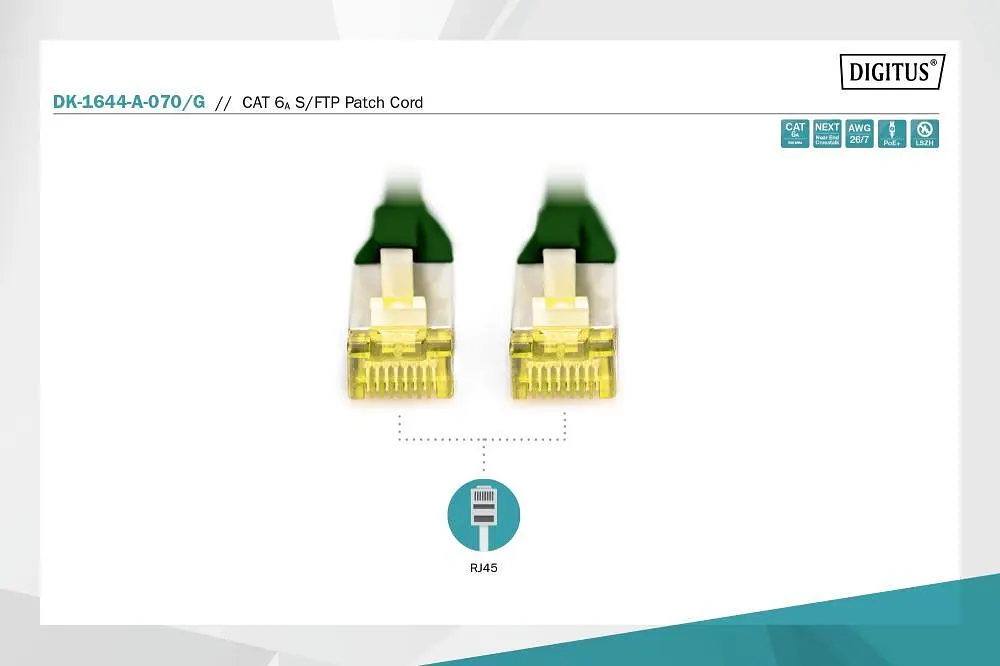 Патч-корд Assmann CAT 6A S-FTP, 7 м DK-1644-A-070/G Green - фото 2