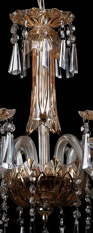 Люстра свічка Splendid Ray L03141/6, E14, 6 ламп, золото-білий, висота 72-120 см, діаметр 65 см, класичний стиль для дому - фото 4