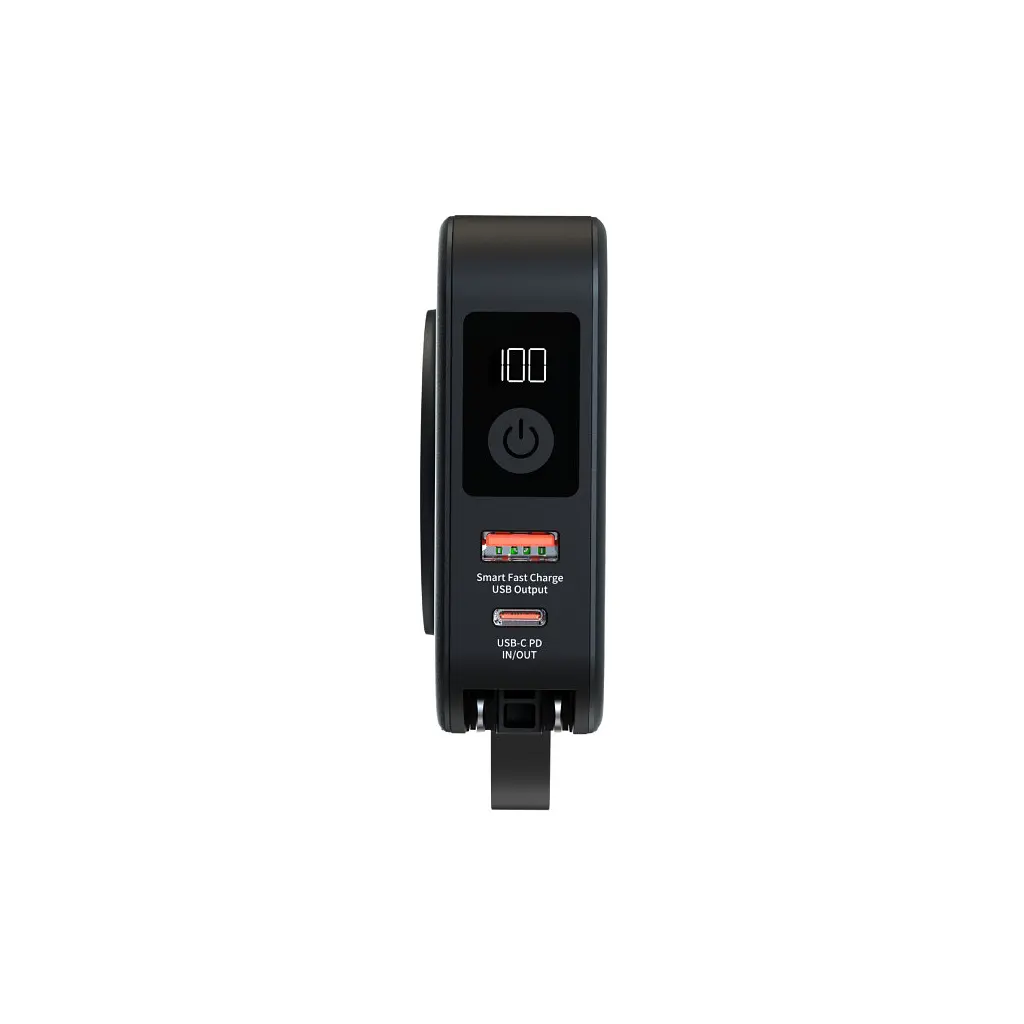 Батарея універсальна Energizer Magnetic Wireless 10000mAh 20W PD, AC зарядка, QI/15W, built-in USB-C (QM10001AC) - фото 3