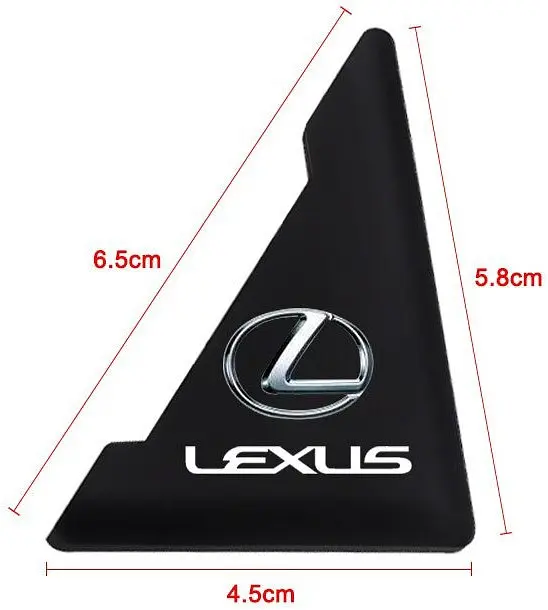 Захист кутів дверей Lexus 2 шт Гумові 45х58х47 мм на скотчі - фото 3