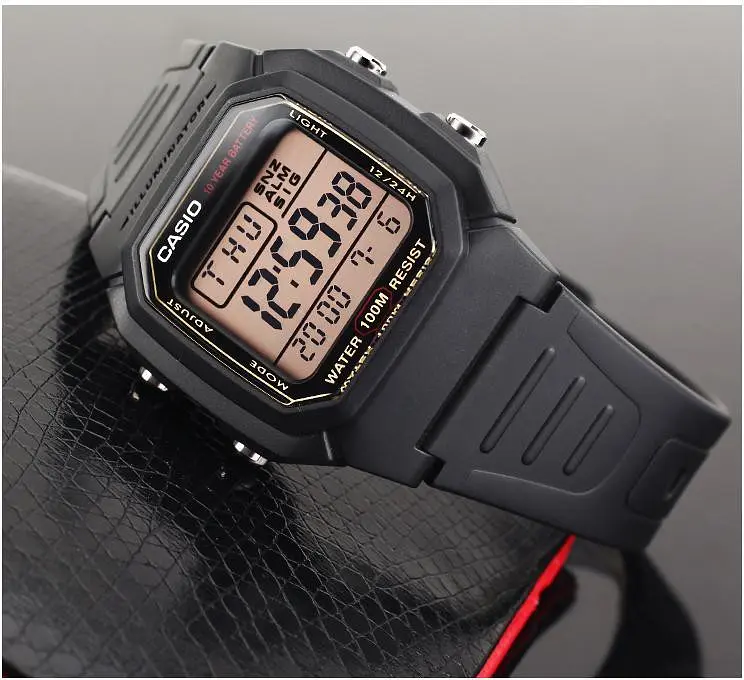 Часы мужские кварцево-электронные спортивные стильные оригинал Casio W-800HG-9AVEF (модуль №3240, 3092) - фото 7