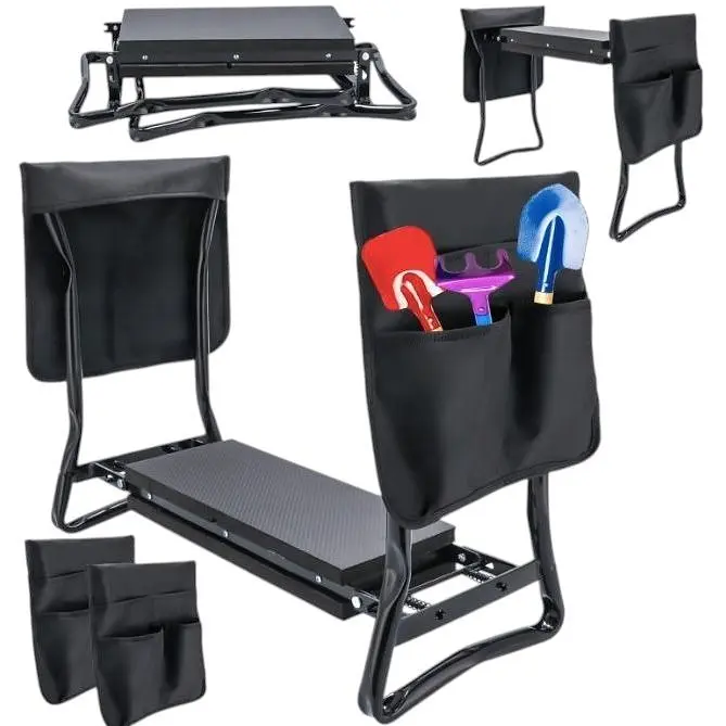 Садовая скамейка Jumi Iron со встроенным столом черная - фото 5