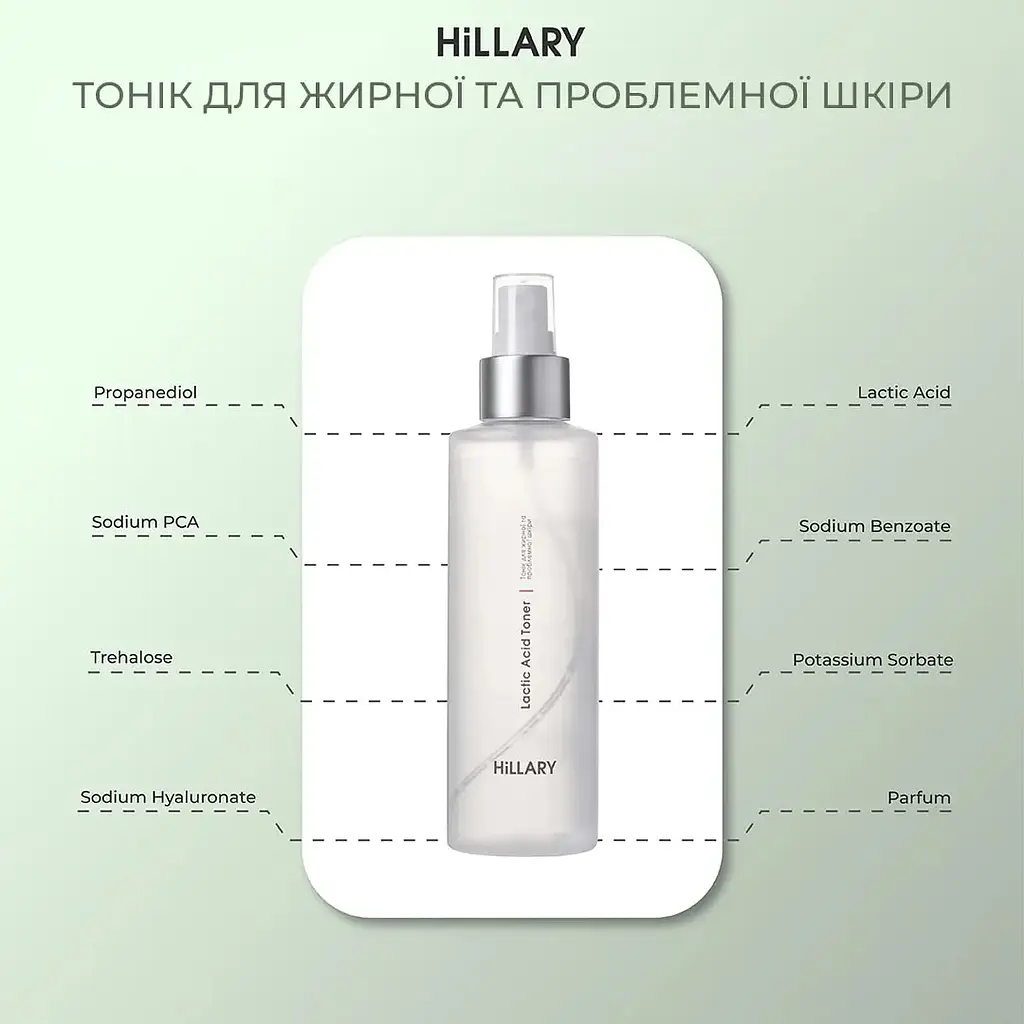 Тоник для жирной и проблемной кожи Hillary Lactic Aсid Toner 200 мл - фото 3