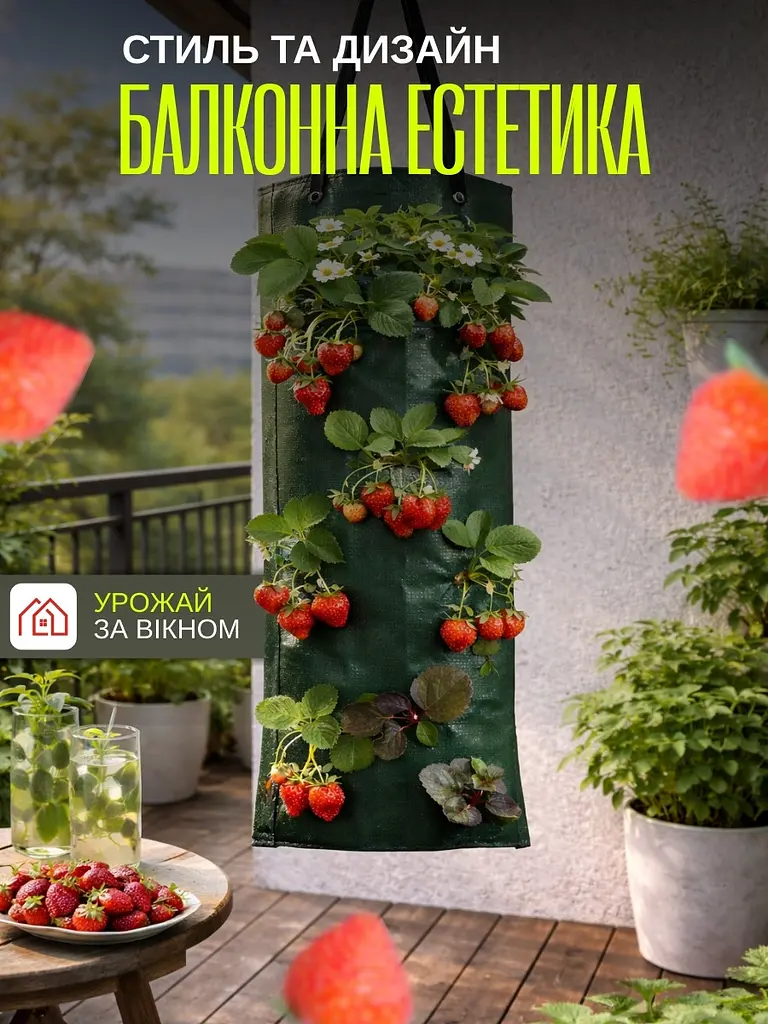 Подвесная вертикальная грядка на 10 карманов (3 шт) - фото 5