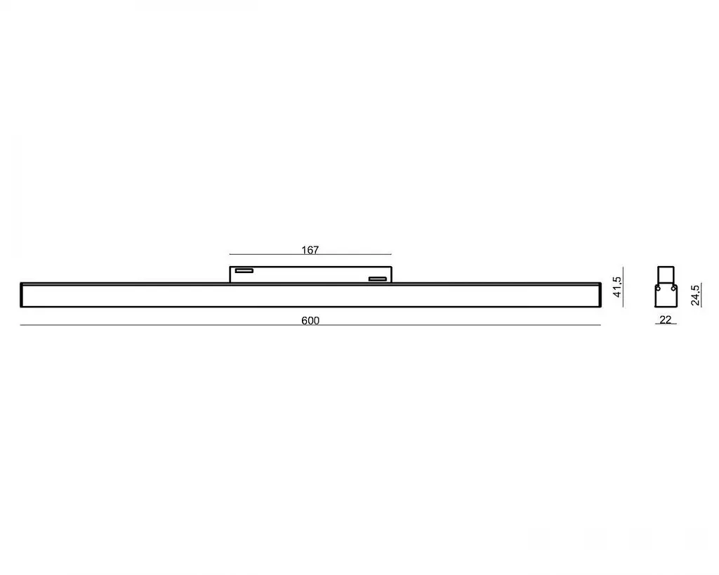 Світильник магнітний трековий Kloodi KDMG-LINE600 PC 24W 4K BK - фото 5