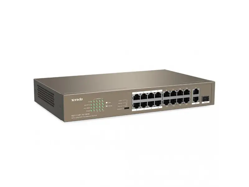 Комутатор Tenda TEF1118P-16-150W - фото 3