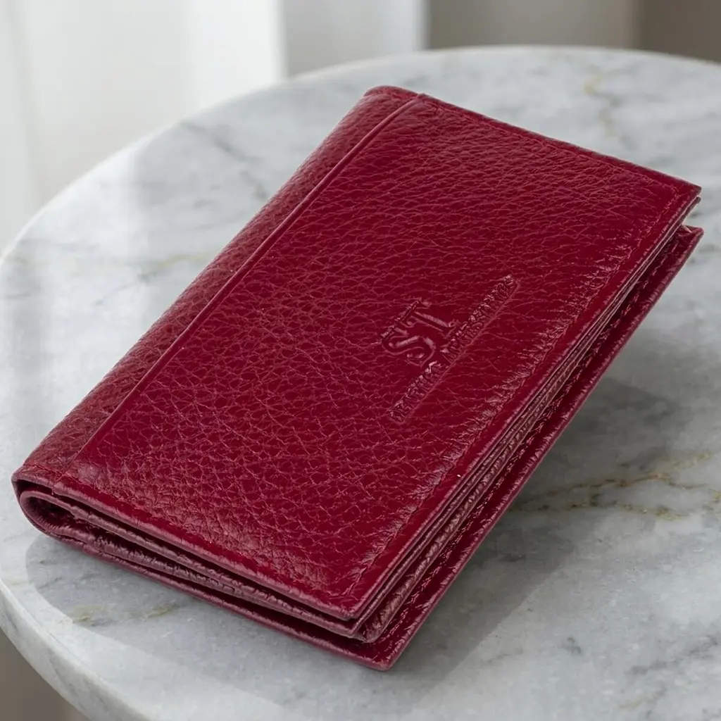 Візитниця-книга ST Leather 19218 бордова - фото 11
