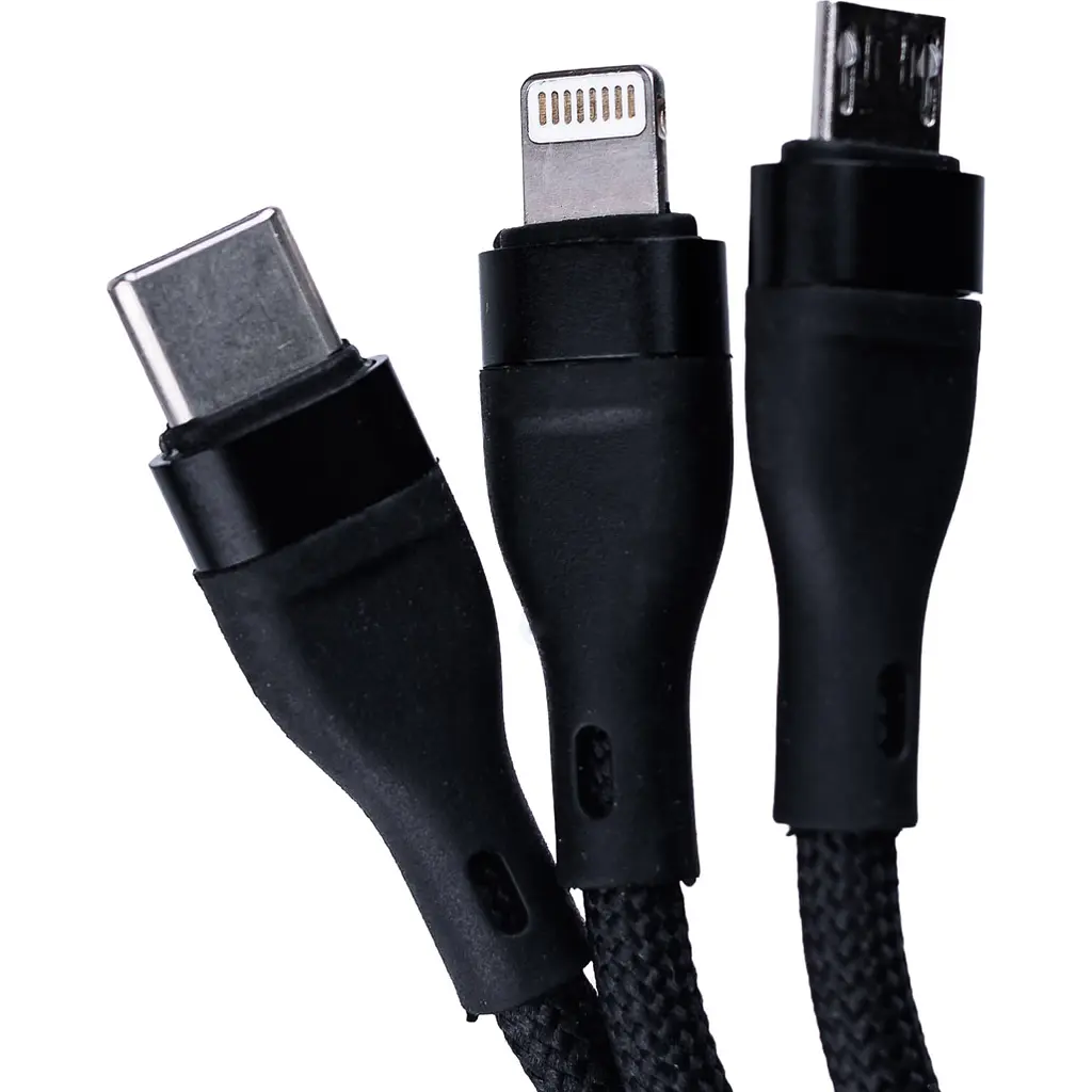 Универсальный зарядный кабель Smart X 3 в 1 Type-C/Micro-USB/Lightning (UR521) - фото 3