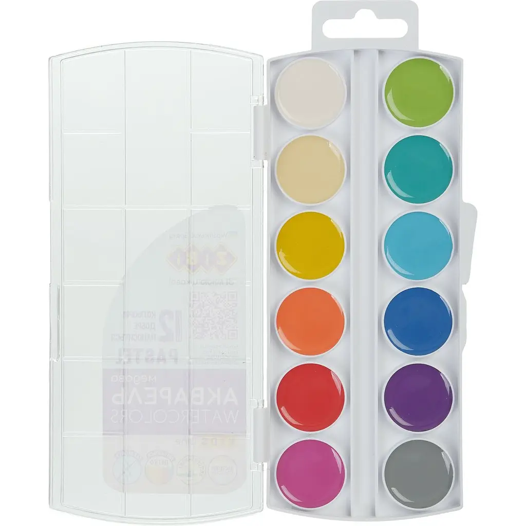Краски акварельные Zibi Kids Line Pastel 12 цветов (ZB.6592) - фото 2