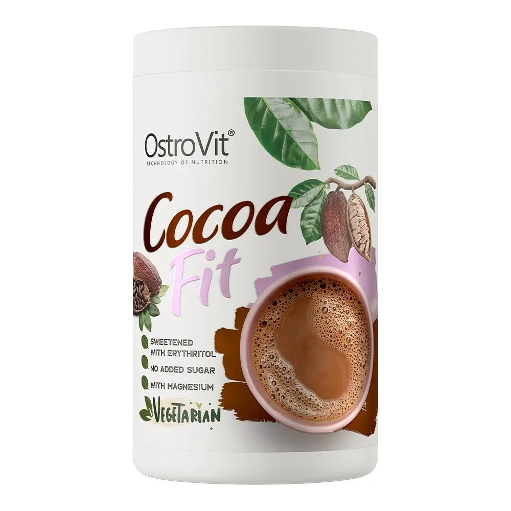 Какао-напій OstroVit Cocoa Fit, 500 г з низьким вмістом цукру