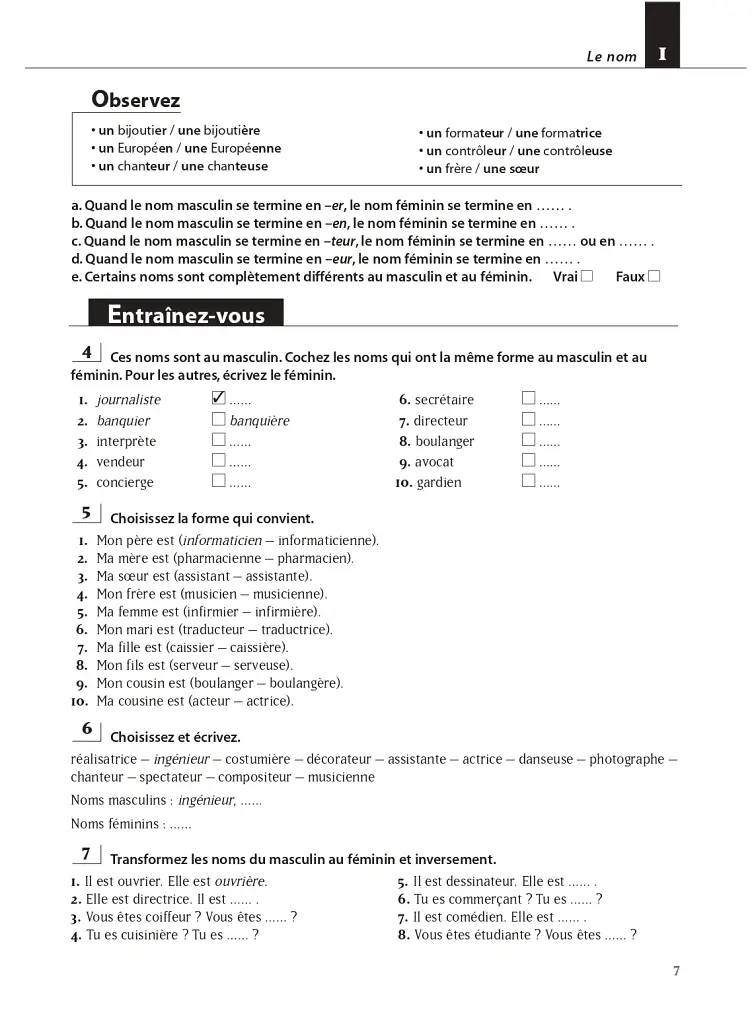 Les 500 Exercices de Grammaire. Livre + corrigés intégrés A1 - Джоель Боненфант - фото 7