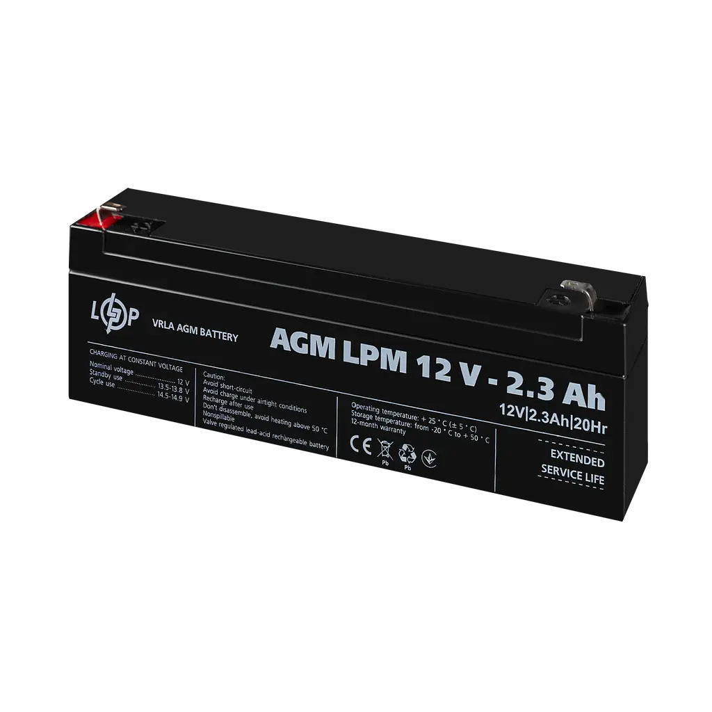 Аккумулятор AGM LPM 12V – 2.3 Ah - фото 4