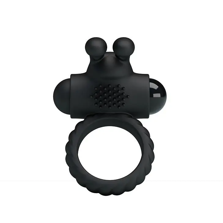 Ерекційне кільце Pretty Love Eudora Penis Ring 2.4 см чорний - фото 5