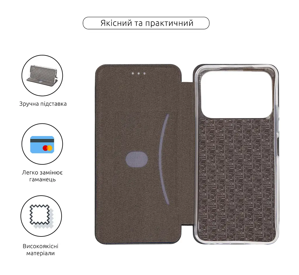 Чехол-книжка для TECNO Spark 40 4G, G-Case, черный, кожаный чехол-книга из экокожи (PU) и TPU, с магнитом, с подставкой и вместительным кардхолдером, противоударный, защита всего корпуса, ArmorStandart (ARM87241) - фото 3
