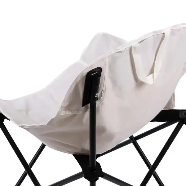 Стілець туристичний Lugi складаний зі сталевим каркасом білий HPS2 - фото 7