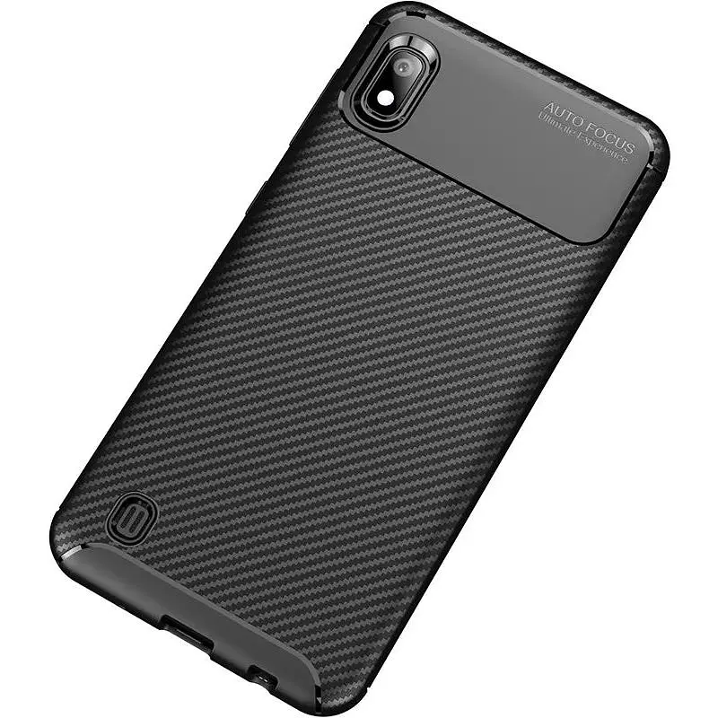 Чохол-накладка Toto TPU Carbon Fiber 1.5 mm Case Samsung Galaxy A10 Black - фото 3