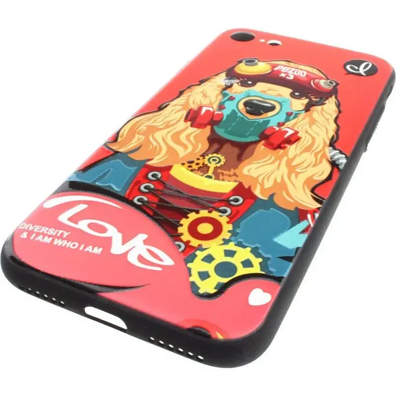 Чохол-накладка PUZOO TPU with UV Printing Punk Phone iPhone 7/8/SE 2020 Red - фото 4