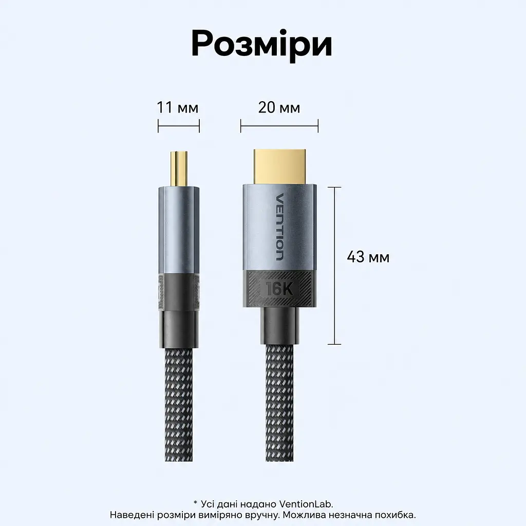 Кабель HDMI Vention ALVHG 2.2 16K 60 Гц 1,5 м сірий (ALVHG) - фото 4