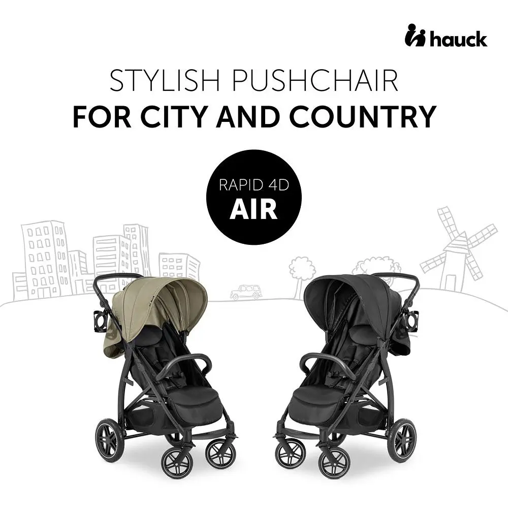 Прогулянкова коляска Hauck Rapid 4D Air Olive, оливкова (14849-5) - фото 11