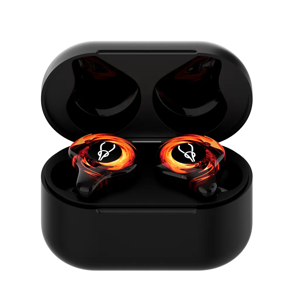 Беспроводные Bluetooth наушники Sabbat G12 Elite Truth с поддержкой игрового режима черно-оранжевые - фото 4