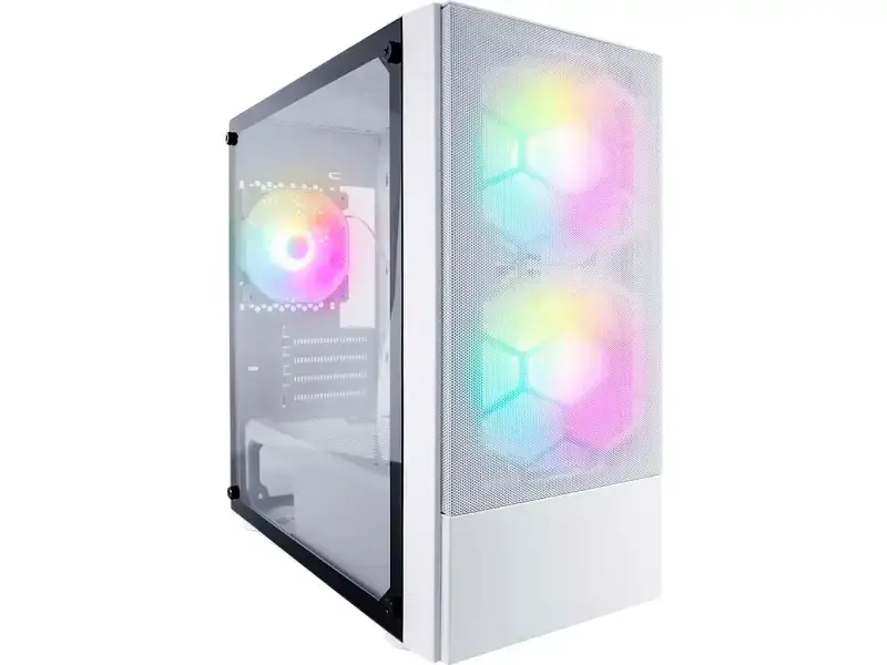 Корпус 1stPlayer X4-M-WH-2F1P-W-1F1-W