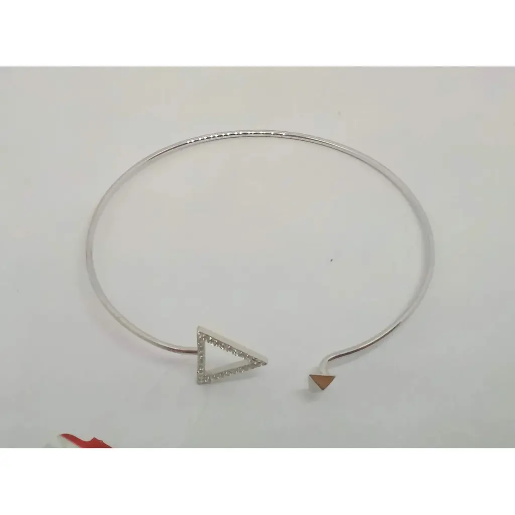 Срібний жорсткий браслет Qvaliz з фіанітами. 905-00874 - фото 3