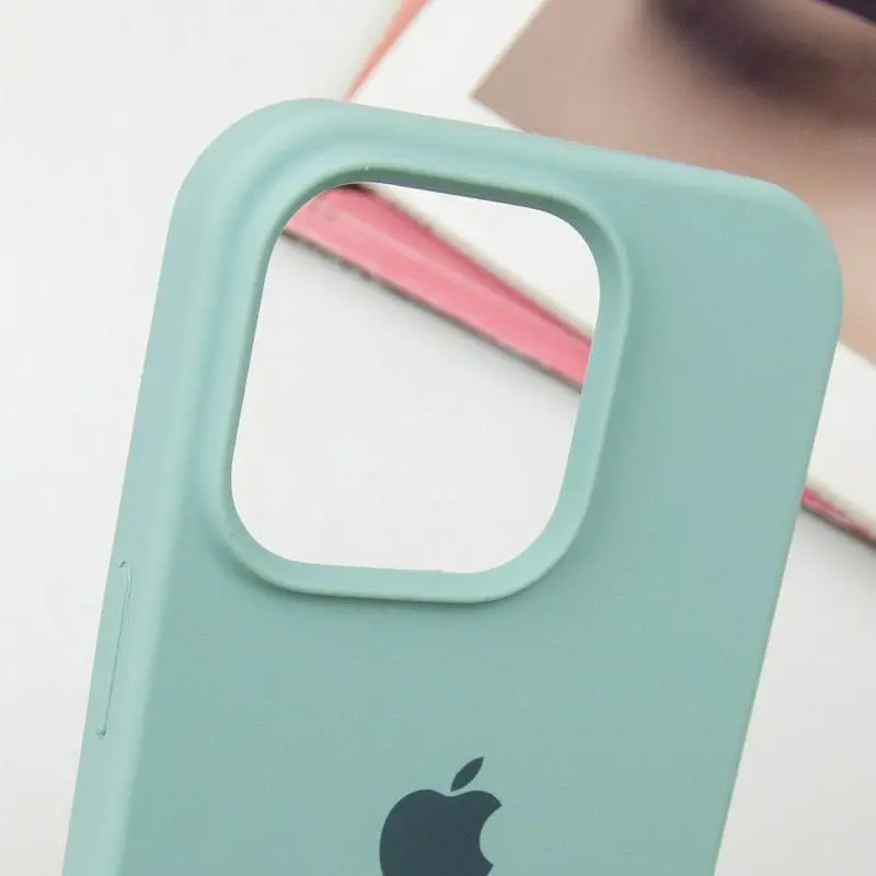 Чехол Silicone Case Full Protective (AA) для Apple iPhone 16 Pro Max (6.9) Бирюзовый / Beryl - фото 4