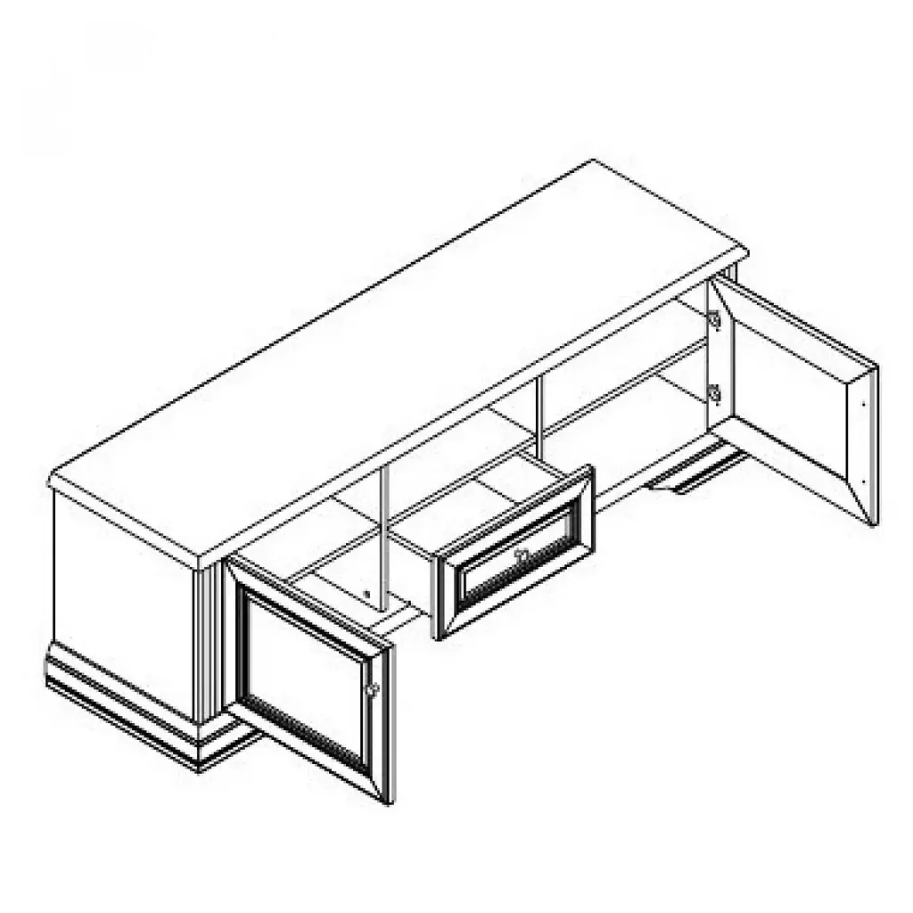 Тумба под телевизор Гербор Уайт RTV160 Ясень снежный + Сосна серебряная (GRB-1388) - фото 3