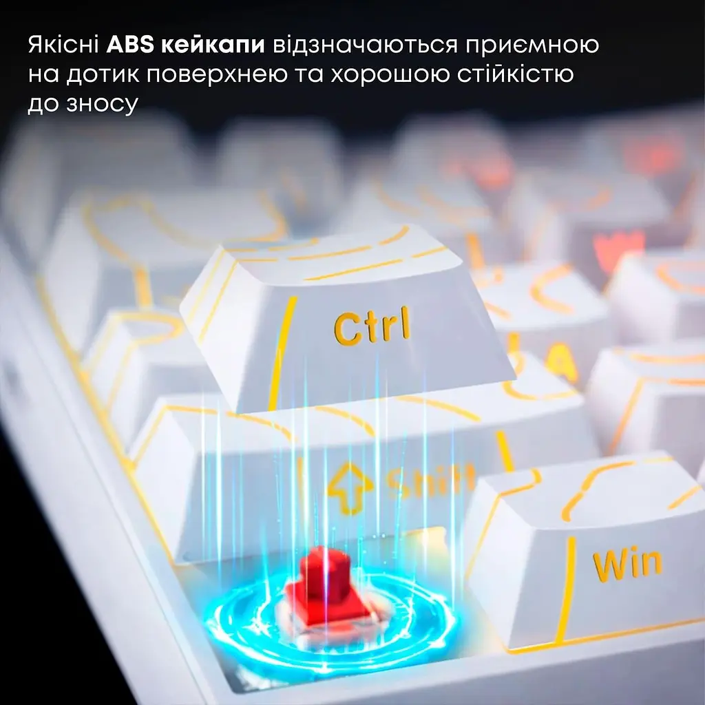 Клавиатура Ajazz NK68 Red switches Side contour White (NK68-R-S-W) - фото 10