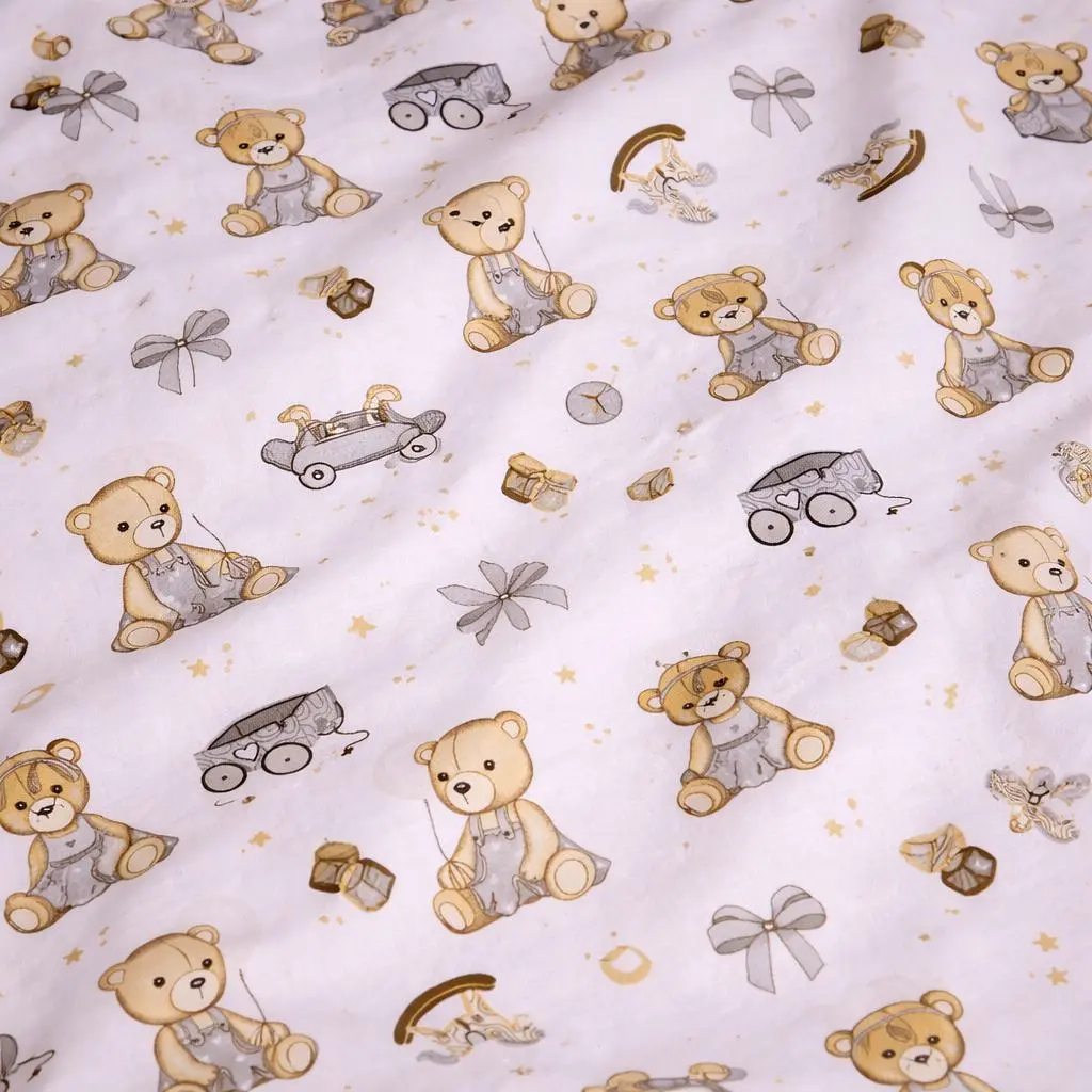 Комплект постельного белья MirSon бязь Little Teddy gray 110x140 см (2200012568132) - фото 4